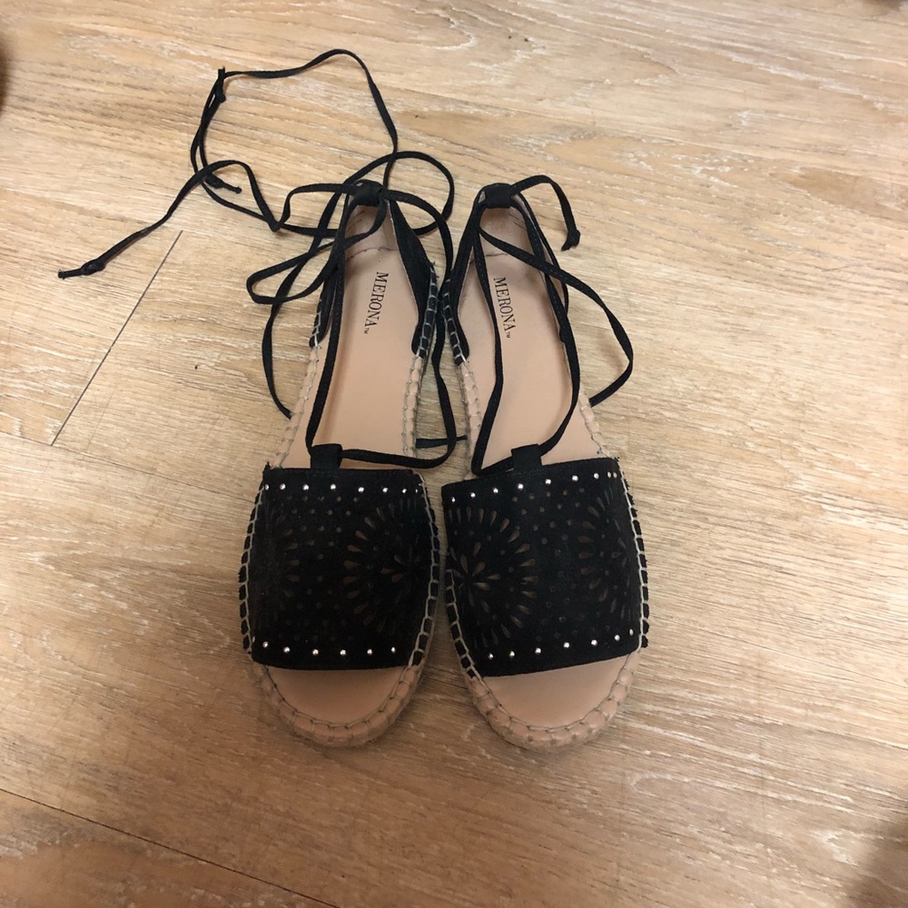 super cute wrap ankle sandals